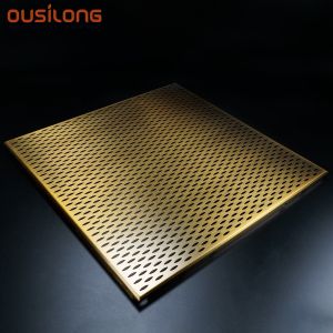 China Perforated Electrocladding Aluminium Clip In Ceiling Panel on sale