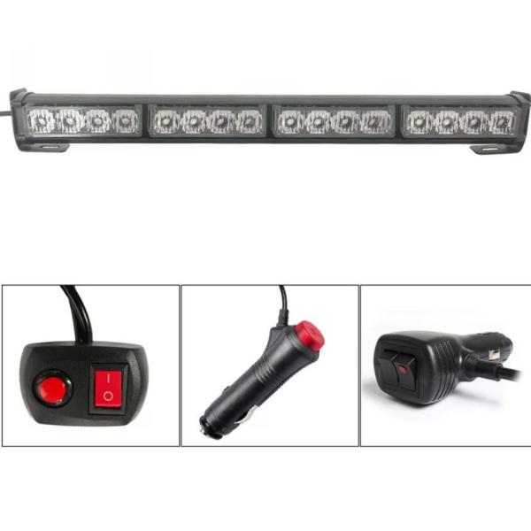 Buy 12v/24v Amber/Blue/Red/White Strobe LED Flashing Light Bar for Emergency Car Heavy Duty Truck at wholesale prices