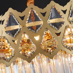 Chandelier Modern K9 Crystal Raindrop Chandelier Lighting hanging LED Ceiling