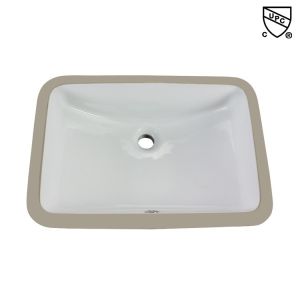 Rectangular Undermount Design Commercial Hand Wash Basin Scratch-Resistant