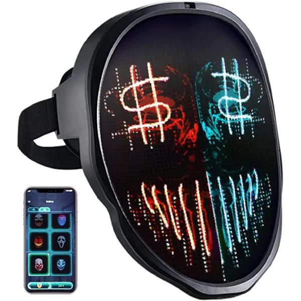 Buy App Programmable Halloween Led Mask Face For Cosplay Masquerade at wholesale prices