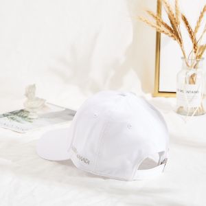 Curve Brim Custom Twill Cotton White Dad Hat 6 Panel