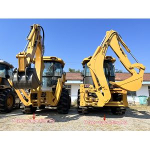 Wheeled Mini Payloader 2.5 Ton Backhoe Digger Excavator 4X4 Retroexcavadoras
