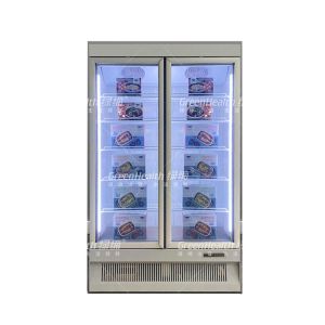 China 1600L Safety Working Commercial Big Upright Freezer With Swing Glass Door on sale