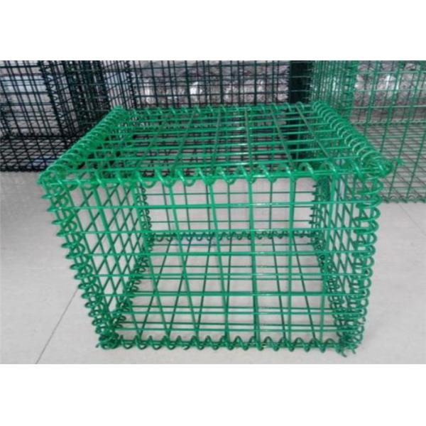 Decorative Gabion Baskets For Gardens , Green Gabion Fences Wall for Landscape