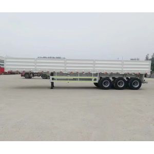 60 Ton 80 Ton 3 Axle 4 Axle Fence / Side Wall Semi Trailer For Cargo Transport