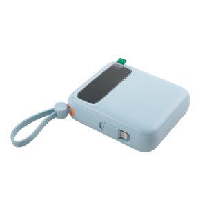 Li-polymer Battery /18650 Battery Portable Power Bank Black Blue Cable Manual