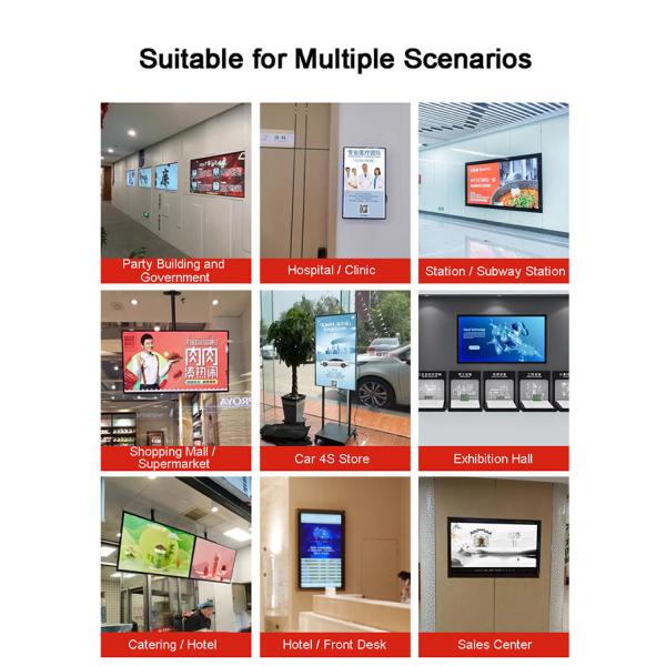 55 Inch Indoor Android Advertising Screen Digital Menu Board For Restaurant Fast Food