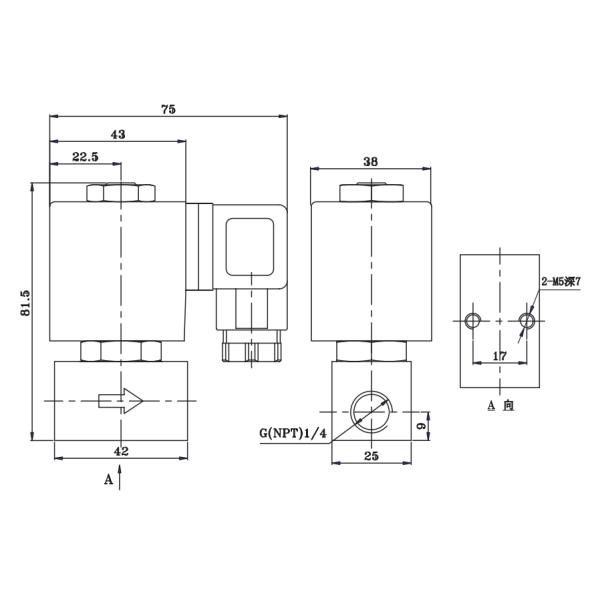 1/4'' 3/8'' 1/2'' 2 Way NC Compact Brass Electric Solenoid Valve 24V 220V