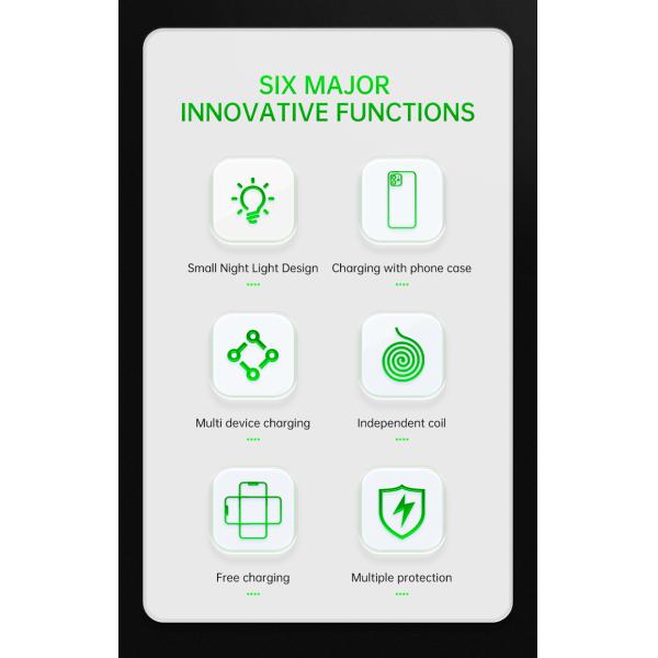 Magnetic Induction Phone Fast Charging Transmission distance Charging distance ≤ 8mm