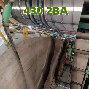 China SUS430 2BA Cold Rolled  Stainless Steel Sheet 8K Mirror Surface With PVC Flim 1.2*1250*2500mm on sale