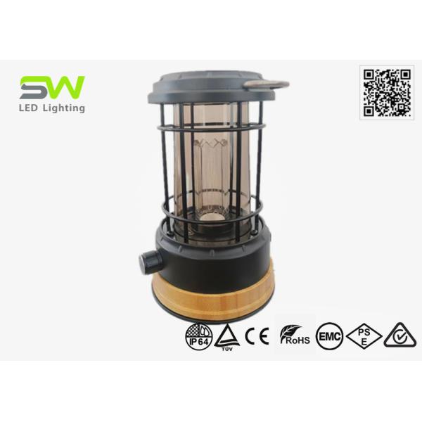 Buy Customized Solar Bamboo Camping Lantern Lamp Rechargeable Dimmable 5W at wholesale prices