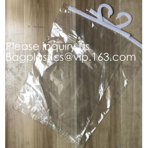 Buy Custom Logo Printing EVA Garment Underwear Clothes Packaging Transparent Button Pvc Soft Plastic Hanger Hook Bag, BAGEAS at wholesale prices