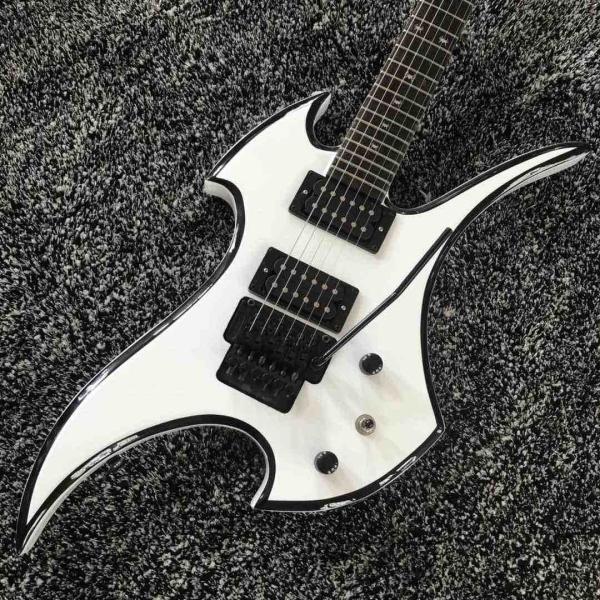 2020 New High Quality Floyd-Rose Irregular Shape Electric Guitar in White With Rosewood Fingerboard