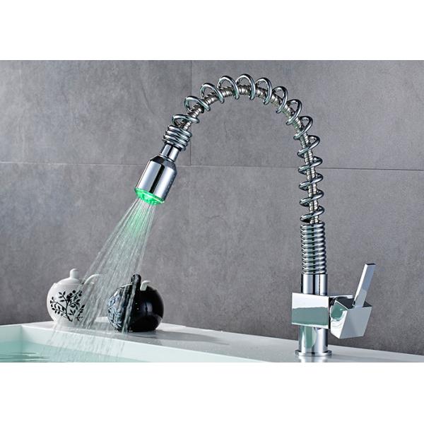 Buy Chrome Plated Pull Out Kitchen Basin Faucet ROVATE 360 Degree Rotation at wholesale prices