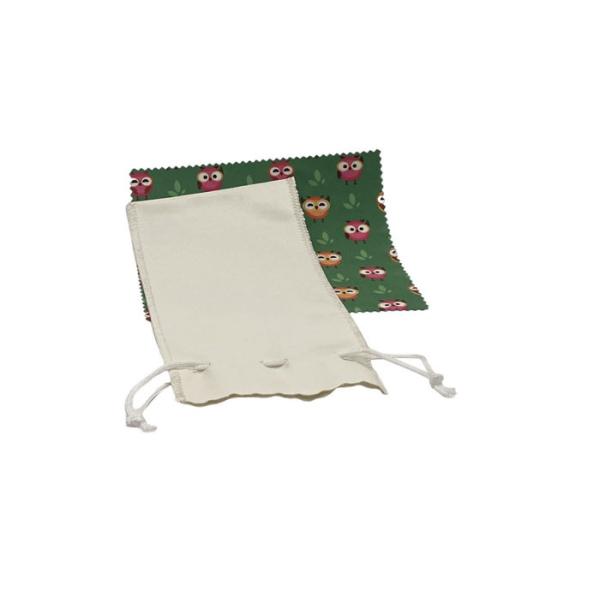 Buy 190x100mm Double Drawstring Eyeglass Pouch Eco Friendly at wholesale prices