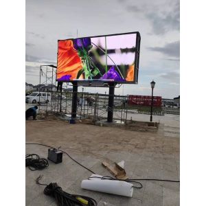 P4.81 Outdoor Solid Mounted Full Color Steel Cabinet LED Rental Back Maintenance