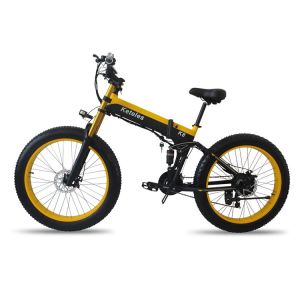 Integrated Battery Fat Tire Folding Electric Bike 6061 Alu Frame