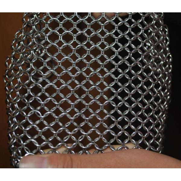 Buy 304 Stainless Steel Chainmail Scrubber Kitchen Cast Iron Hardware Cleaner 7 * 7 inch at wholesale prices