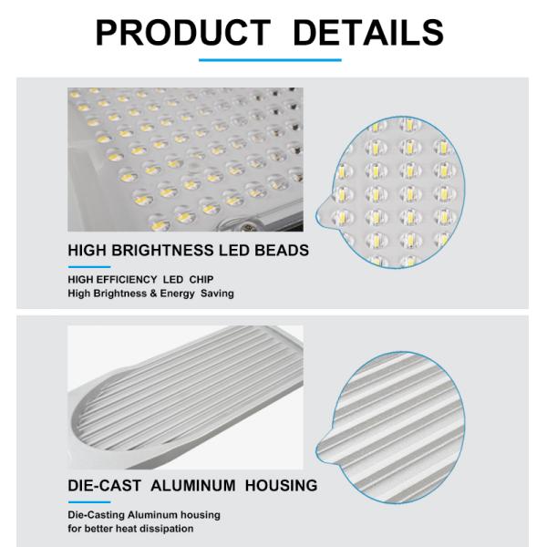 Smart 100w LED Solar Street Lights 30000 Lumens Explosion Proof