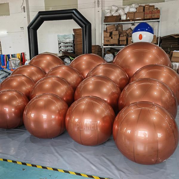 Hanging PVC Sealed Inflatable Big Mirror Ball Shiny Inflatable Mirror Sphere For Event Decoration