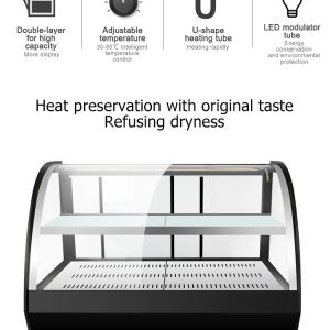 Professional Commercial Electric Food Warmer Display Showcase with Versatile