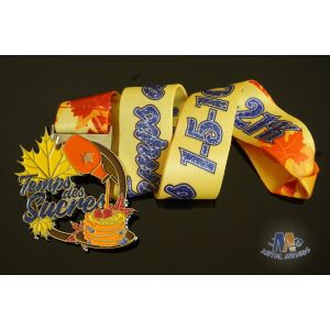 Virtual Racing Or Running 10K Metal Award Medals 864*32mm Sublimated Ribbon Both