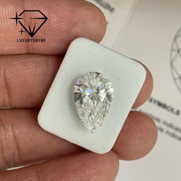 Lab Grown Pear Diamond VVS-VS Clarity D-F Color IGI Certified