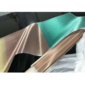 Green Metalspurc Decorative Fabric Laminated Glass