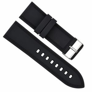 Simulate Stitching Men'S Silicone Watch Bands 26mm With Pattern