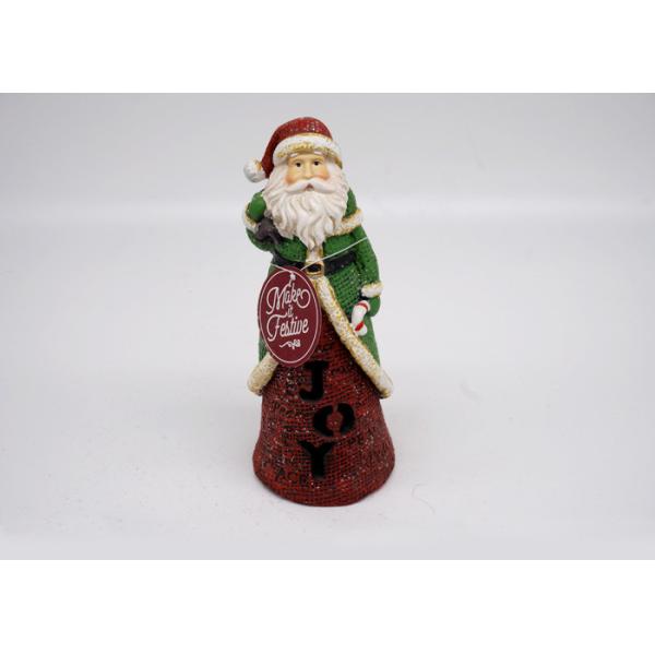 Buy Christmas Santa Figurines , Polyresin Santa Claus Figurines JOY Hollow With LED Light at wholesale prices