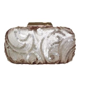 Multicolor Rose Gold Mesh Evening Bags Polyester Lining With 120cm Metal