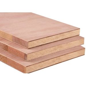 Stable Performance Wood veneer Block board , UV Coated 25mm Block board