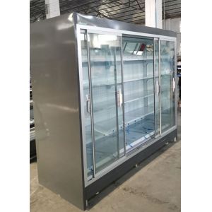 Transparent Glass Remote Closed Multideck Open Chiller Visi Cooler 4 Layers