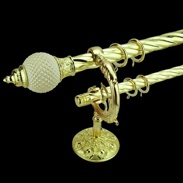 Buy Customized Twist Pipe Curtain Rods Cubicle Anodized Contracted Brass at wholesale prices