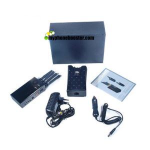 2w 4 Stout Antennas Handheld Cellphone Jammer Blocker Shield GSM 3G Wifi GPS