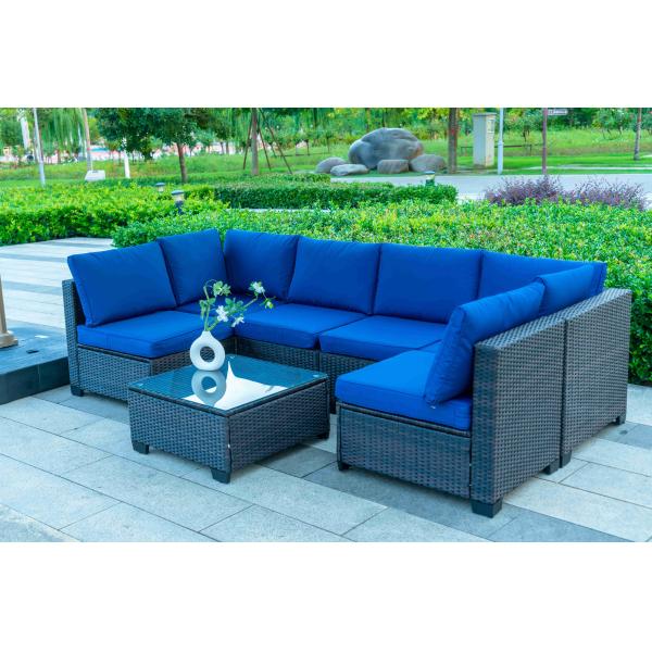 Garden Sofa Set Outdoor Furniture Steel Modern Sofa Dining Residential Multifunctional Plastic Rattan Patio Luxury
