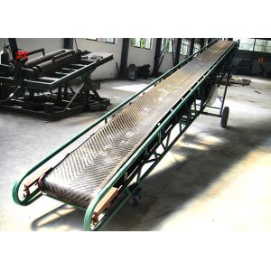 50m Movable Green Carbon Steel Mobile Flat Belt Conveyor Fertilizer