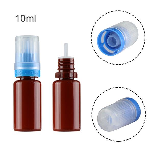 Plastic Smoke Oil Bottle , 10ml Empty Pet Bottle Customized Colors With Cap