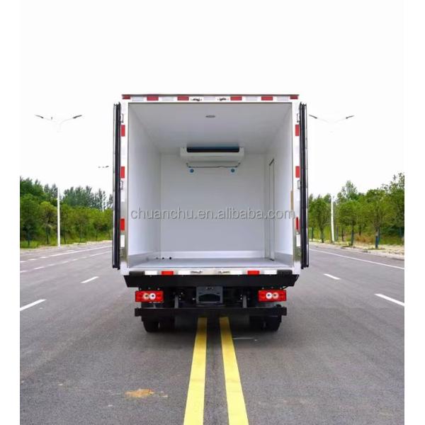 Diesel Refrigerated Box Truck 172HP Gasoline Fuel Type Frozen Food Delivery Vehicles