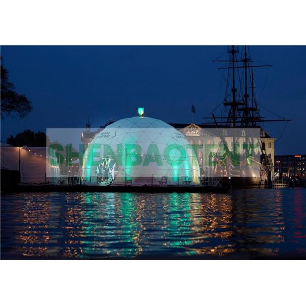 20 M Luxury Dome Tent , Led Lights Transparent Dome Tent For Music Concert Event
