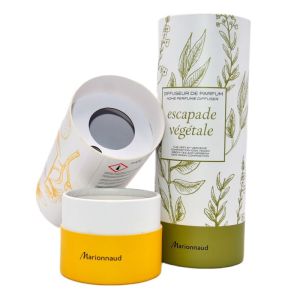 Custom Printed Perfume Cylinder Tube Box Aromatherapy With Paper Insert