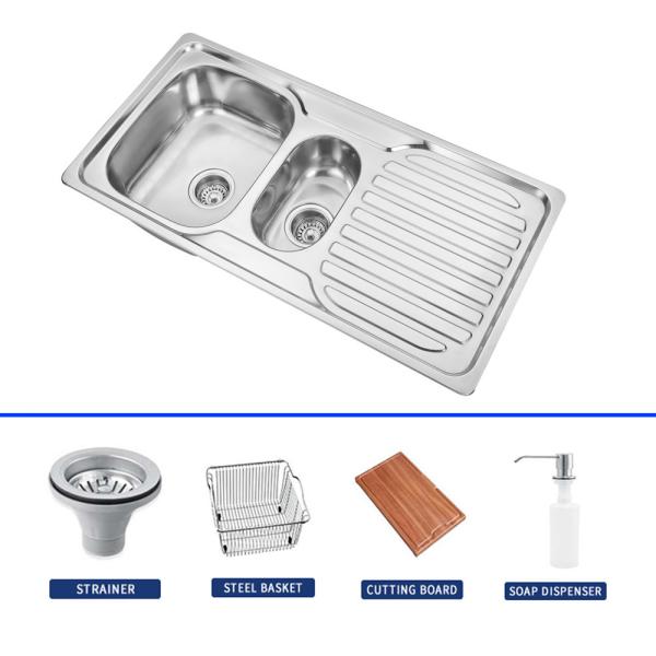Buy Rectangular Bowl Shape Topmount Kitchen Sink With 9 Inches Depth at wholesale prices