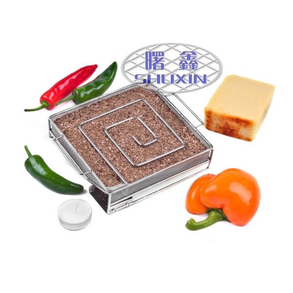 Stainless Steel Wood Chips 25 X 25 X 5cm Cold Smoking Accessories