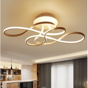 Intelligent Dimming Bedroom 4500K Black Modern Ceiling Light