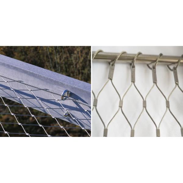 20mm Diameter Frame Stainless Steel Wire Rope Mesh For Library Decorative