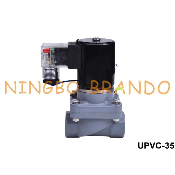 Buy Acid Alkali CPVC Plastic Solenoid Valve Anti Corrosive 1-1/4'' 24V 220V at wholesale prices