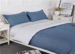 European Home Textile Cotton Bedding Sets With Printed Pattern Blue Color