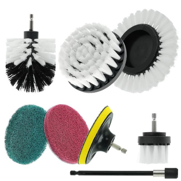 Vibratite Extended Drill Brush Attachment For Carpet Corner Cleaning