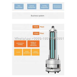 Mobile Body Temperature Camera UV Lamp Virus Killing Robot